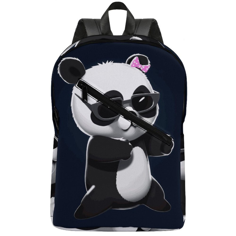 17 Inch Travel Backpack Lightweight Waterproof Casual Laptop Backpack Hiking Camping Daypack for Women Men Cool Panda