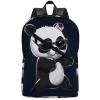 17 Inch Travel Backpack Lightweight Waterproof Casual Laptop Backpack Hiking Camping Daypack for Women Men Cool Panda view 1