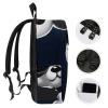 17 Inch Travel Backpack Lightweight Waterproof Casual Laptop Backpack Hiking Camping Daypack for Women Men Cool Panda view 3