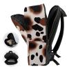 17 Inch Travel Backpack Lightweight Waterproof Casual Laptop Backpack Hiking Camping Daypack for Women Men Black And Brown Cow Spots view 4