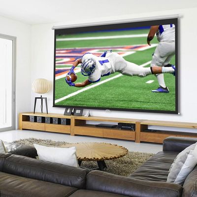 ZYXQQJ Manual Pull Down Projector Screen HD Retractable Movie Screen 40" 50" 60" 72" Projection Screen 4K for Indoor Outdoor(4:3,72inch)