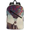 17 Inch Travel Backpack Lightweight Waterproof Casual Laptop Backpack Hiking Camping Daypack for Women Men Hot Air Balloon Take Wooden House Fly The view 1