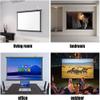 ZYXQQJ Manual Pull Down Projector Screen HD Retractable Movie Screen 40" 50" 60" 72" Projection Screen 4K for Indoor Outdoor(16:9,60inch) view 2