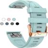 BIK 20mm Soft Silicone Strap for Garmin fenix 5S/5S Plus/6S/7S/Instinct 2S/D2, Quick with Rose Gold Buckle Breathable Waterproof Wristband Accessory(Sea Foam 5.3"-8.2") view 1