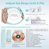 BIK 20mm Soft Silicone Strap for Garmin fenix 5S/5S Plus/6S/7S/Instinct 2S/D2, Quick with Rose Gold Buckle Breathable Waterproof Wristband Accessory(Sea Foam 5.3"-8.2") view 4