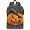 17 Inch Travel Backpack Lightweight Waterproof Casual Laptop Backpack Hiking Camping Daypack for Women Men Halloween Pumpkin view 1