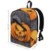 17 Inch Travel Backpack Lightweight Waterproof Casual Laptop Backpack Hiking Camping Daypack for Women Men Halloween Pumpkin view 2