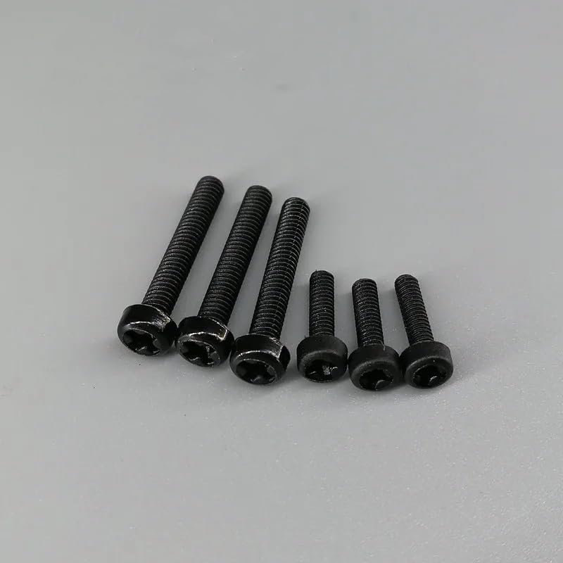 1000PCS M2*4/5/6/8/10/12 Bolt Black Round Head Cross Nylon pan Screw Phillips Round Head Screw 2mm Screw(10mm 1000pcs)