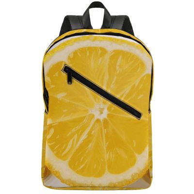 17 Inch Travel Backpack Lightweight Waterproof Casual Laptop Backpack Hiking Camping Daypack for Women Men Summer Lemon