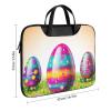 17 Inch Laptop Shoulder Bag Waterproof Portable Laptop Case Sleeve Messenger Bag for Women Men Colorful Easter Egg view 2