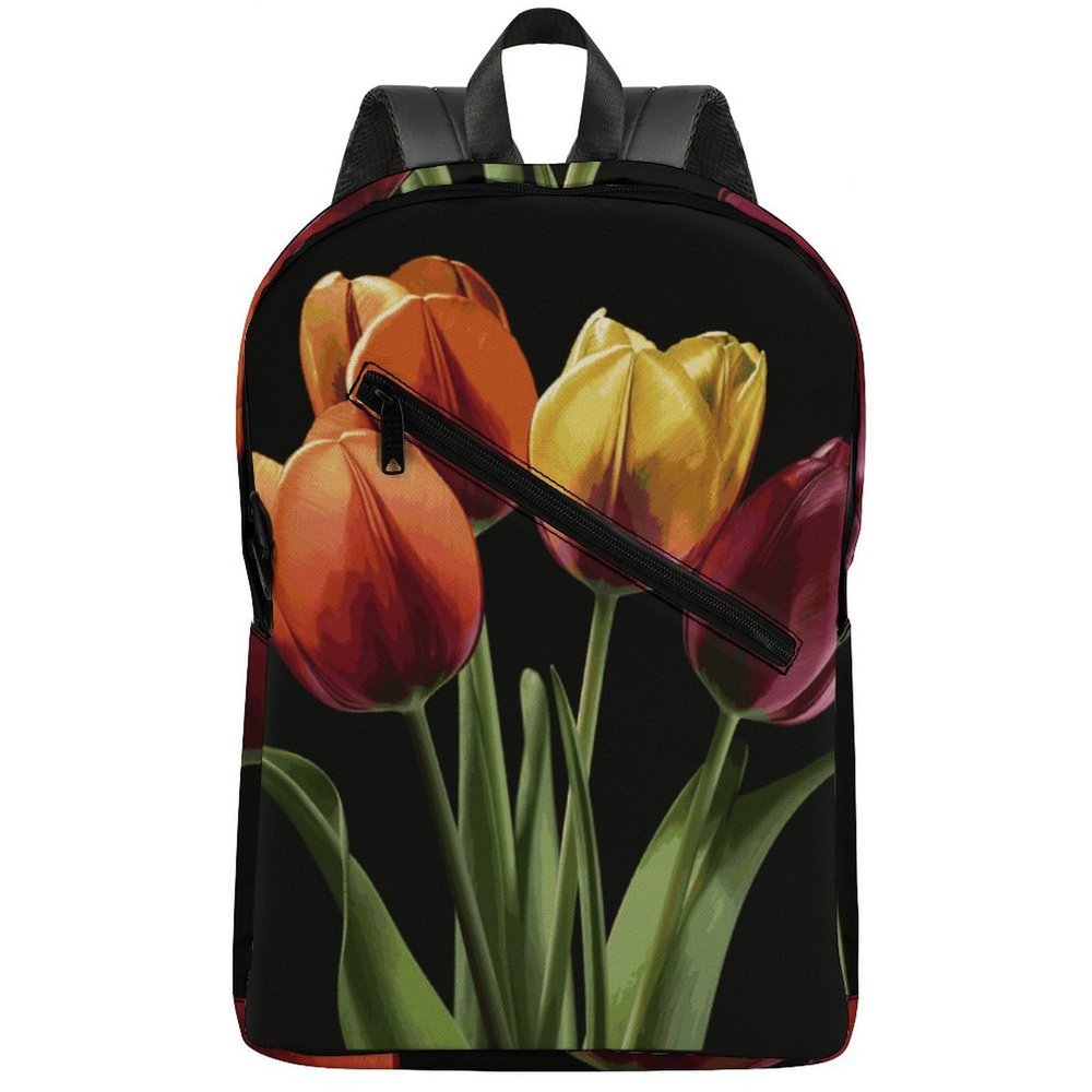 17 Inch Travel Backpack Lightweight Waterproof Casual Laptop Backpack Hiking Camping Daypack for Women Men Flower