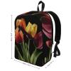 17 Inch Travel Backpack Lightweight Waterproof Casual Laptop Backpack Hiking Camping Daypack for Women Men Flower view 2