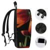 17 Inch Travel Backpack Lightweight Waterproof Casual Laptop Backpack Hiking Camping Daypack for Women Men Flower view 3
