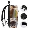 17 Inch Travel Backpack Lightweight Waterproof Casual Laptop Backpack Hiking Camping Daypack for Women Men Cute Bulldog Puppy view 3