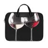 17 Inch Laptop Shoulder Bag Waterproof Portable Laptop Case Sleeve Messenger Bag for Women Men Red Wine Glasses view 1