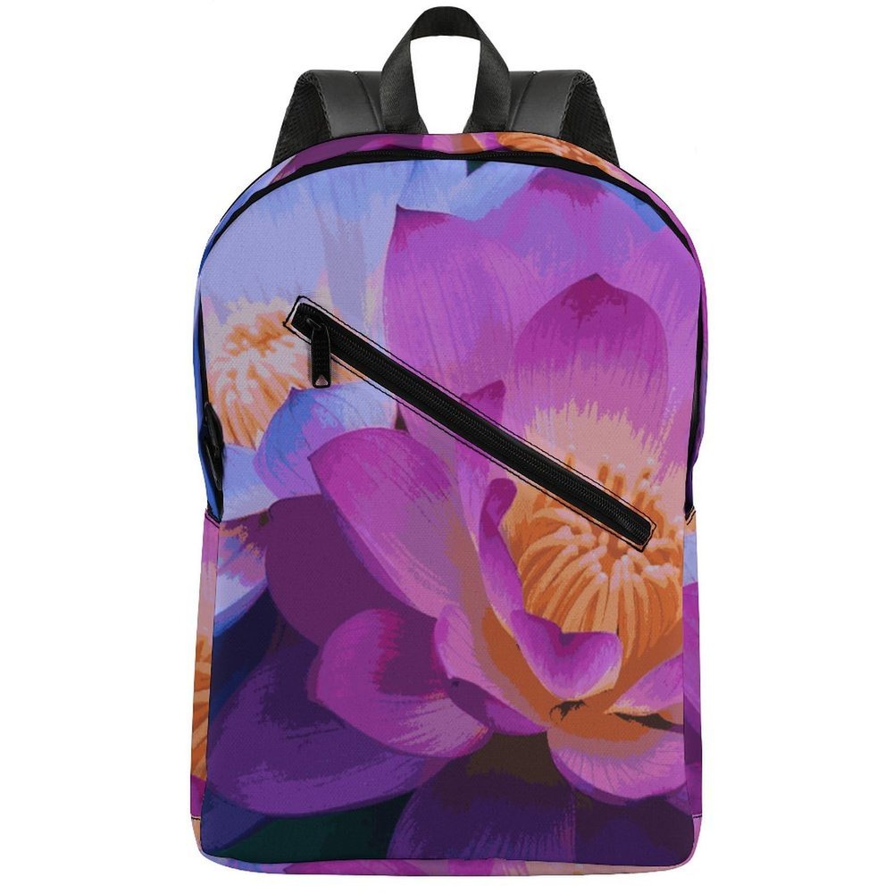 17 Inch Travel Backpack Lightweight Waterproof Casual Laptop Backpack Hiking Camping Daypack for Women Men Flower