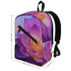 17 Inch Travel Backpack Lightweight Waterproof Casual Laptop Backpack Hiking Camping Daypack for Women Men Flower view 2