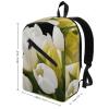 17 Inch Travel Backpack Lightweight Waterproof Casual Laptop Backpack Hiking Camping Daypack for Women Men Beautiful Flowers view 2