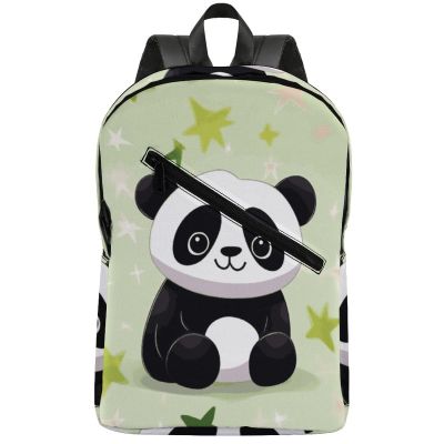17 Inch Travel Backpack Lightweight Waterproof Casual Laptop Backpack Hiking Camping Daypack for Women Men Panda Star