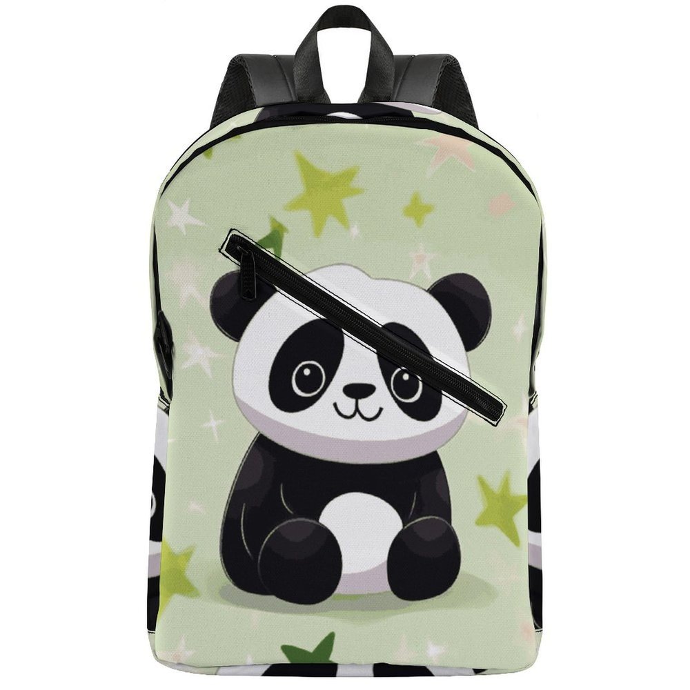17 Inch Travel Backpack Lightweight Waterproof Casual Laptop Backpack Hiking Camping Daypack for Women Men Panda Star