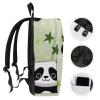 17 Inch Travel Backpack Lightweight Waterproof Casual Laptop Backpack Hiking Camping Daypack for Women Men Panda Star view 3