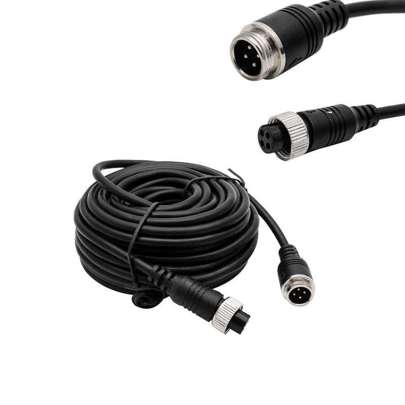 4 pin Aviation Video Extension Cable 1M 2M 5M 6M 8M 10M 15M 20M for CCD Backup Camera Camping Trailer(6M)