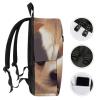 17 Inch Travel Backpack Lightweight Waterproof Casual Laptop Backpack Hiking Camping Daypack for Women Men Cute Dog view 3