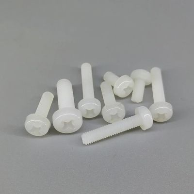 1000PCS M2.5 * 4/5/6/8/10/12/16 White Round Head Cross Nylon Screw Phillips Round Head Screw 2.5mm Screw Bolt(12mm 1000pcs)