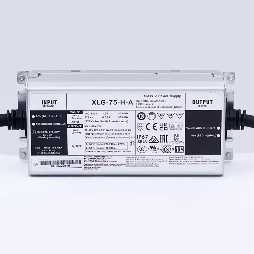 1PC XLG-75-H-A 1400mA 27 to 56V 75W Constant Voltage+ Constant Current LED Driver