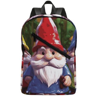 17 Inch Travel Backpack Lightweight Waterproof Casual Laptop Backpack Hiking Camping Daypack for Women Men Colorful Gnomes