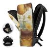 17 Inch Travel Backpack Lightweight Waterproof Casual Laptop Backpack Hiking Camping Daypack for Women Men Flower And Bear view 4