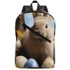 17 Inch Travel Backpack Lightweight Waterproof Casual Laptop Backpack Hiking Camping Daypack for Women Men Easter Rabbit And Easter Eggs view 1