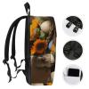17 Inch Travel Backpack Lightweight Waterproof Casual Laptop Backpack Hiking Camping Daypack for Women Men Easter Rabbit And Easter Eggs view 3