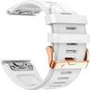 BAHDB For Garmin Fenix 6S 5S 7S Watchband 20mm Bracelet for Fenix 6s Pro 5s Plus Rose Gold Buckle Silicone Quick Replacement Wrist Straps(2023 White 5.3"-8.2") view 1