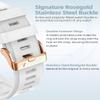 BAHDB For Garmin Fenix 6S 5S 7S Watchband 20mm Bracelet for Fenix 6s Pro 5s Plus Rose Gold Buckle Silicone Quick Replacement Wrist Straps(2023 White 5.3"-8.2") view 2
