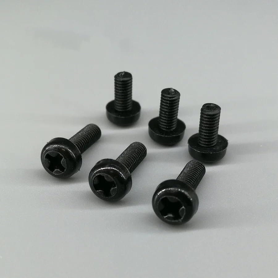 50PCS M2.5 * 4/5/6/8/10/12/16 Black Round Head Cross Nylon Screw Phillips Round Head Screw M2.5 Screws 2.5mm Screw Bolt(10mm 50pcs)