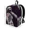 17 Inch Travel Backpack Lightweight Waterproof Casual Laptop Backpack Hiking Camping Daypack for Women Men Astronaut Space Basketball view 2