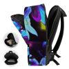 17 Inch Travel Backpack Lightweight Waterproof Casual Laptop Backpack Hiking Camping Daypack for Women Men Blue Purple Flower Butterfly view 4