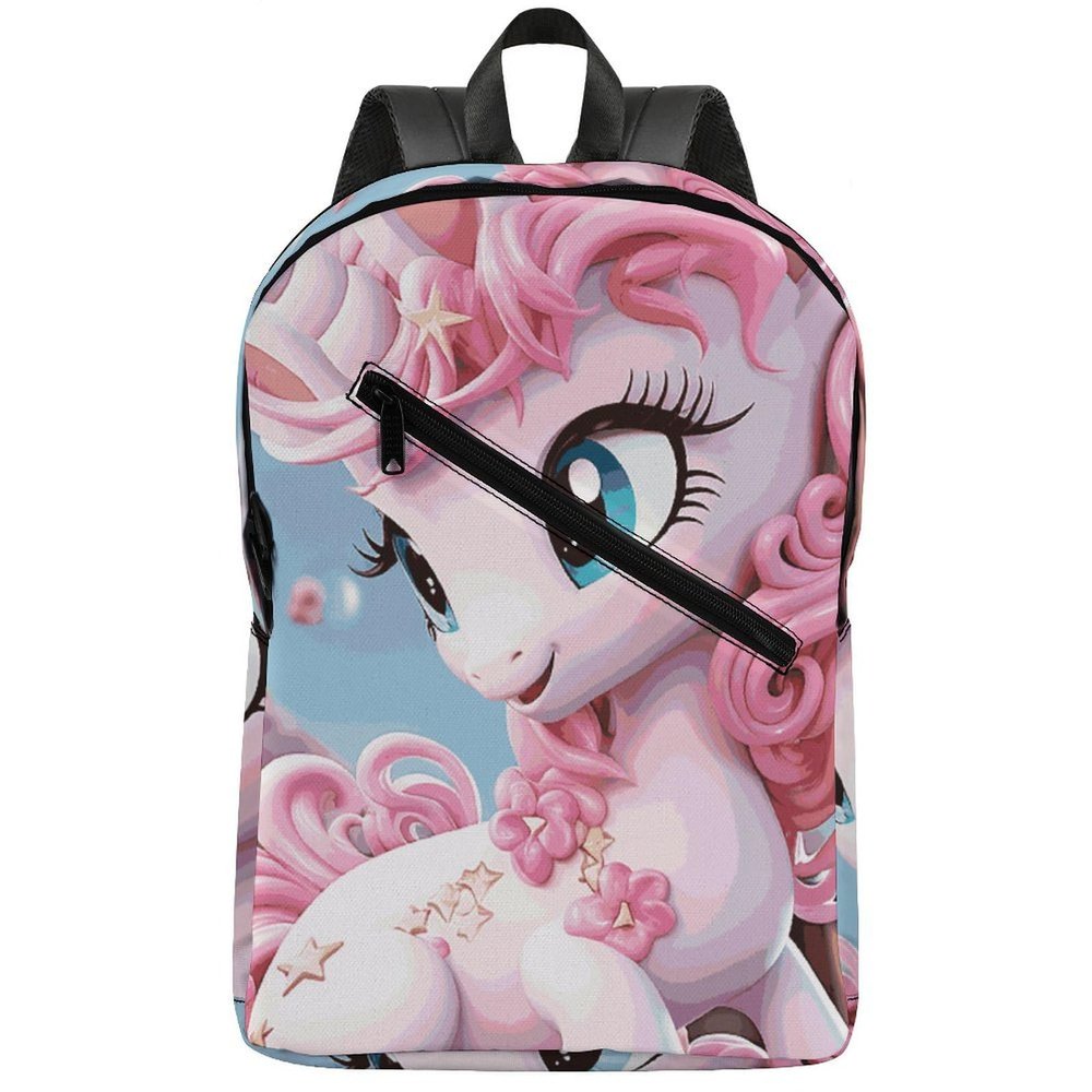 17 Inch Travel Backpack Lightweight Waterproof Casual Laptop Backpack Hiking Camping Daypack for Women Men Cartoon Horse