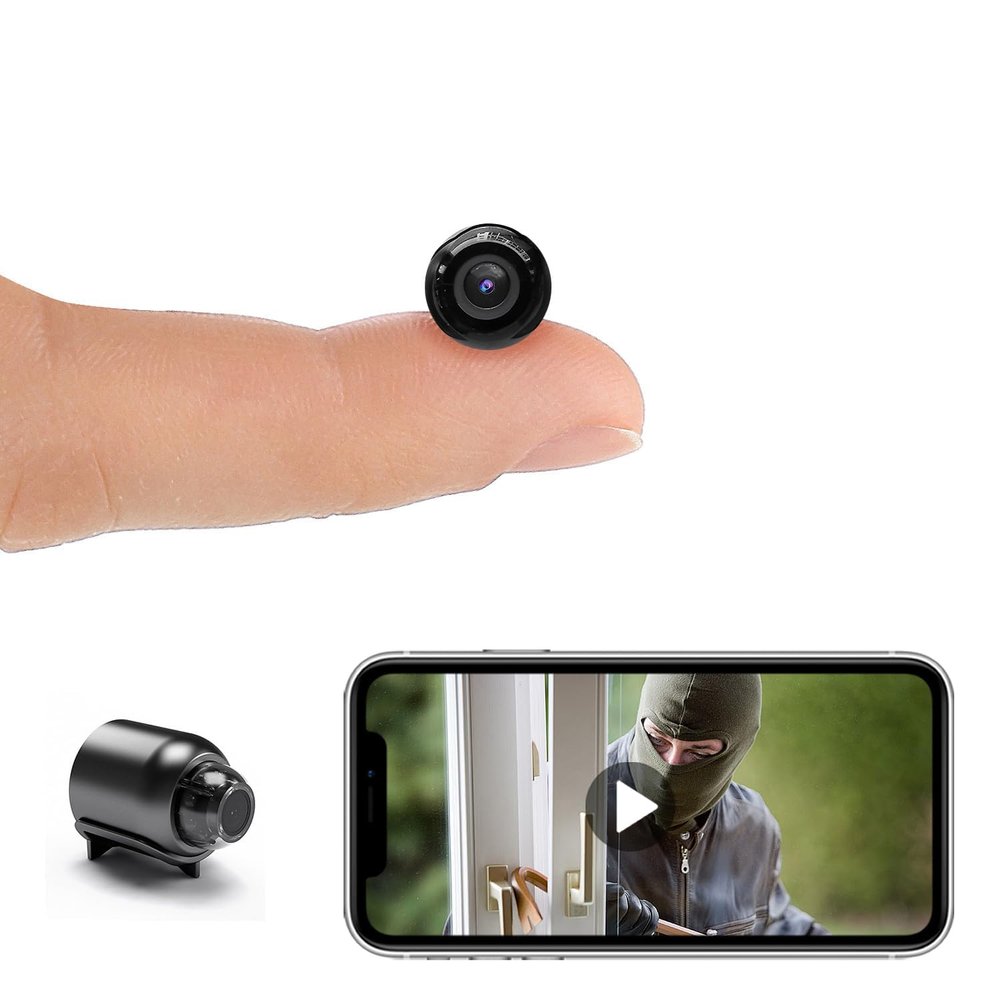 Smallest Wireless WiFi Camera,HD1080P Mini Camera with Video Recording Live Feed,Baby Monitor,Nanny Cam,Pet Camera with Night Vision,Motion Detection,Cloud Storage for Security with iOS Android APP