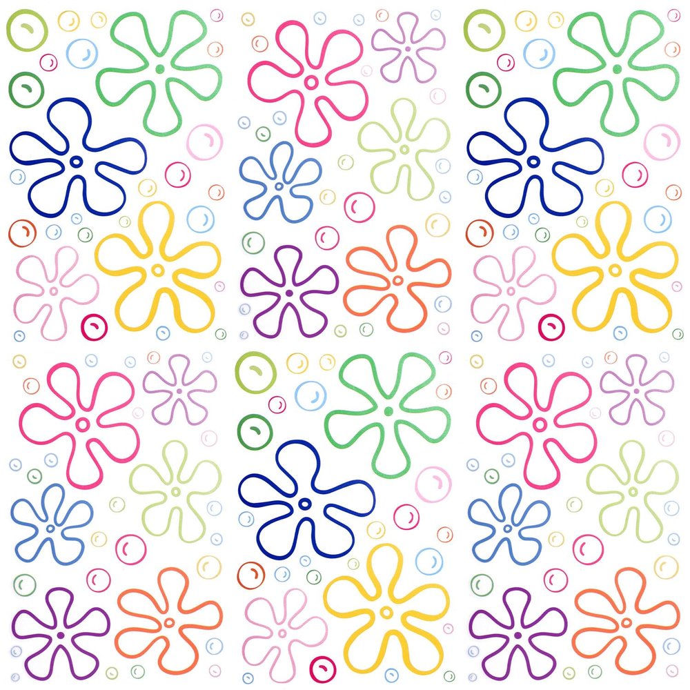 177 Pcs Flowers Bubbles Ocean Wall Decals, Cute Bubble Stickers Under The Sea Birthday Party Flower Wall Decorations for Bedroom Bathroom Boys Girls Teens Adults