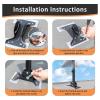 VELATEMOR Satellite Roof Mount Kit for starlink V2, Weatherproof Satellite Pole Bracket for starlink Internet Kit Satellite, VELATEMORf0id5xnt4c view 3