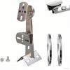 10" Heavy-Duty Stainless Steel Security Camera Mount Bracket  Universal Corner/Pole/Wall/Column Mount with Double Loops (2 x 4 Diameter)  Fits CCTV, Surveillance & IP Cameras, Indoor/Outdoor Use view 1
