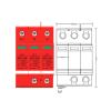DC SPD 2P/3P Surge Protector 20KA-40KA DC500V 800V 1000V Surge Protection Device 1Pcs(3P 20-40KA,DC500) view 3