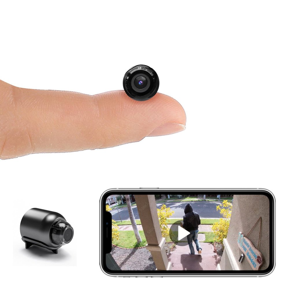 Smallest Wireless WiFi Camera,HD1080P Portable Camera with Video Recording Live Feed,Baby Monitor,Nanny Cam,Pet Camera with Night Vision,Motion Detection,Cloud Storage for Security with iOS Android