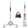 AMBITFUL Heavy Duty Light Stand with Casters, 100% Stainless Steel Max Height 10ft/305cm, Photography Wheeled Base Stand for Studio Softbox, Monolight, ReflectorAS-300 view 1