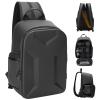 Cwatcun 2 in1 Camera Sling Bag, Camera Backpack Waterproof Leather Coating Shockproof Hardshell Camera Bag with Tripod Strap, Camera Case for Canon Nikon Sony Fuji DSLR SLR Mirrorless Camera & Lenses view 1