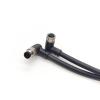 BOUUNCIY M8 Cable Connector 8 Pins Male to Female Right Angle Aviation Plug Electrical AWG24 A Code Industrial Male to Female Sensor PVC 29.53Ft Socket Waterproof Device Network 9Meter view 2