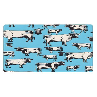 (Cow) Gaming Mousepad, Waterproof Non-Slip Desk Mat Keyboard Pad Large Mousepad Home Office Desk Accessories and Decor Gift for Women Men - 16"x29.5"