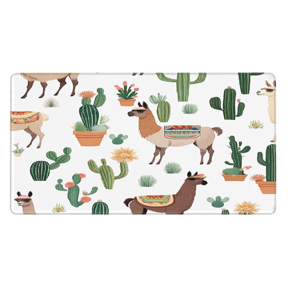 (Alpaca Llama) Gaming Mousepad, Waterproof Non-Slip Desk Mat Keyboard Pad Large Mousepad Home Office Desk Accessories and Decor Gift for Women Men - 16"x29.5"